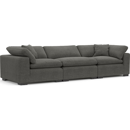 Plush Core Comfort 3-Piece Sofa - Curious Charcoal
