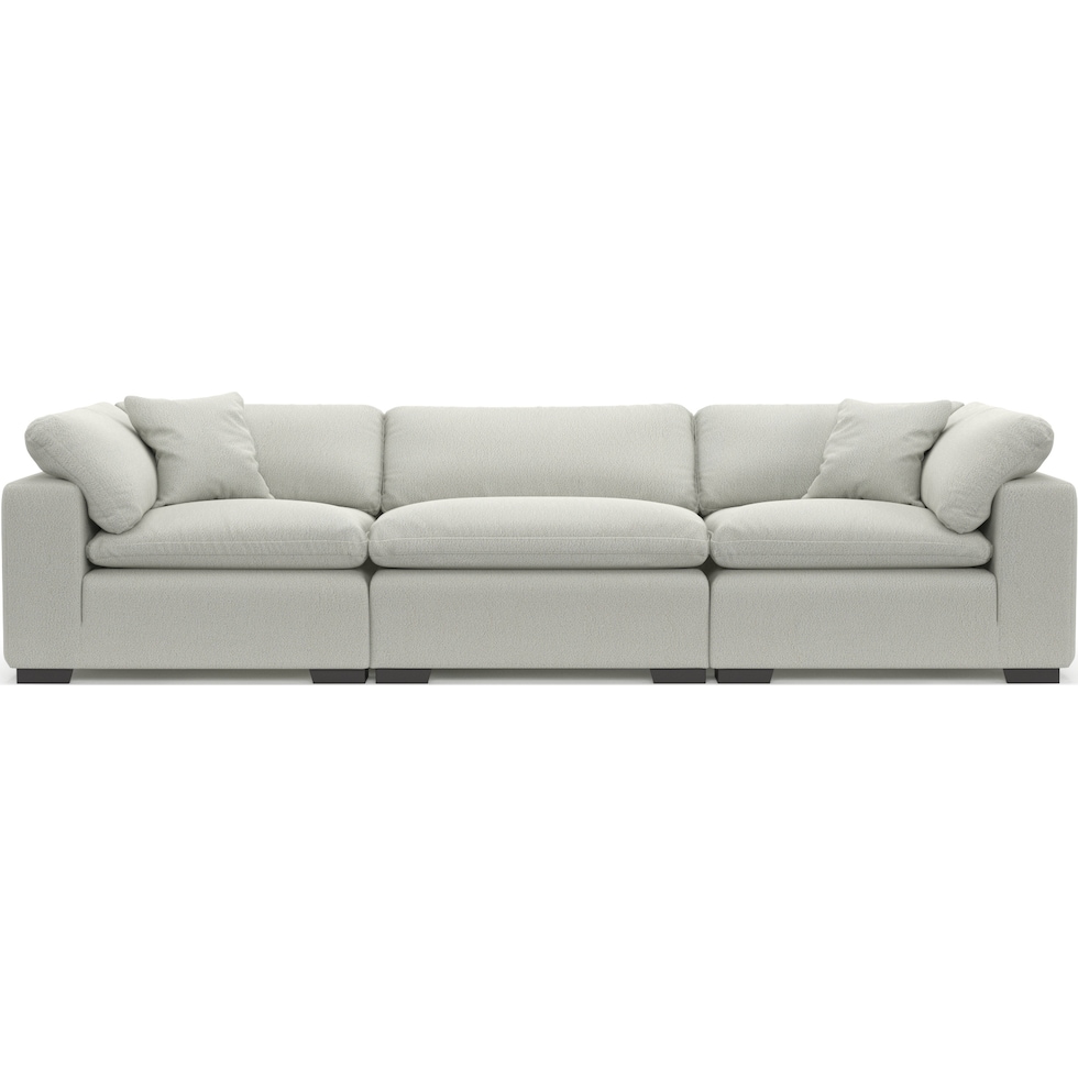 plush gray sofa   