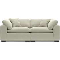 plush gray sofa   