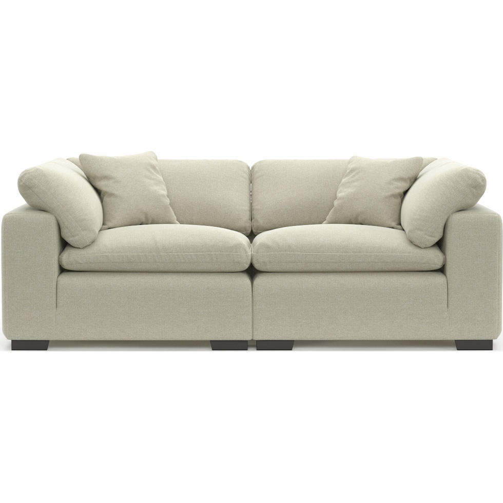 plush gray sofa   