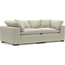 plush gray sofa   