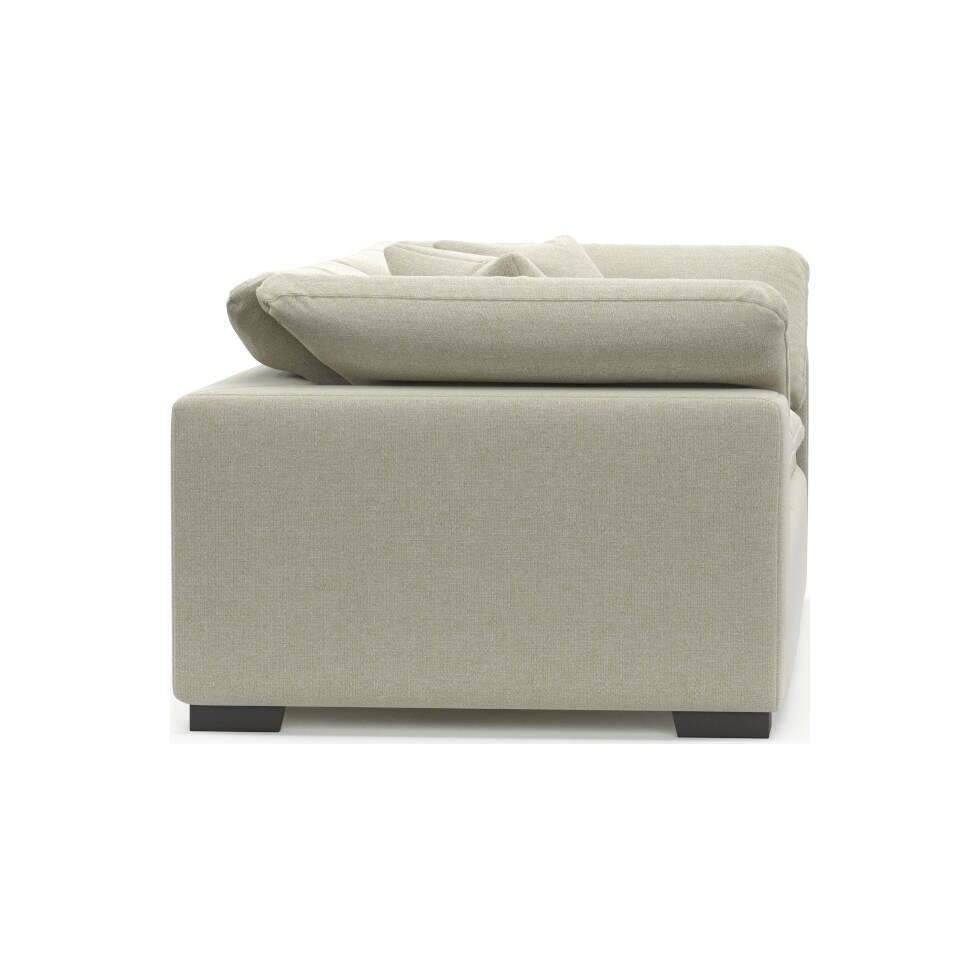 plush gray sofa   