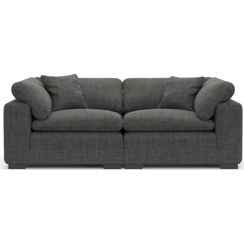 plush gray sofa   