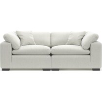 plush gray sofa   