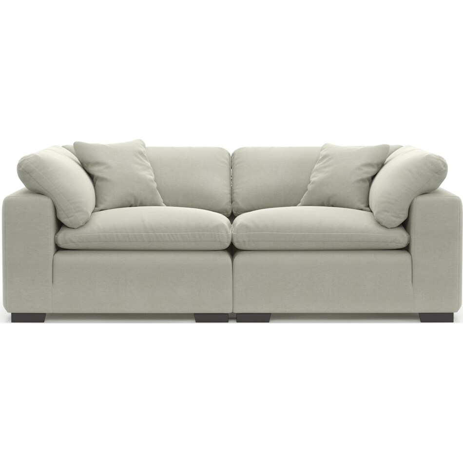 plush gray sofa   