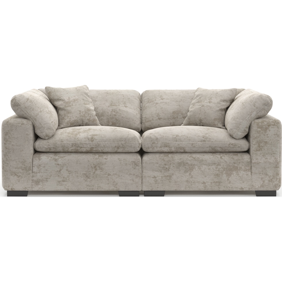 plush gray sofa   