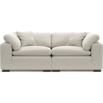 plush gray sofa   