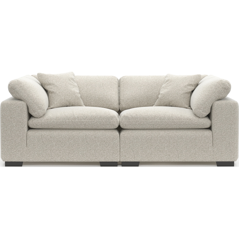 plush gray sofa   