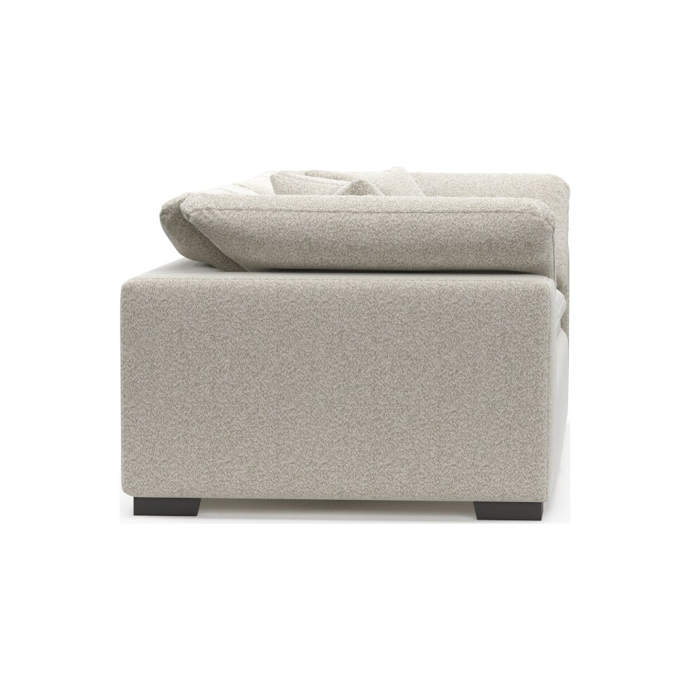 plush gray sofa   