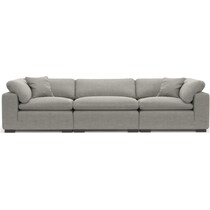 plush gray sofa   