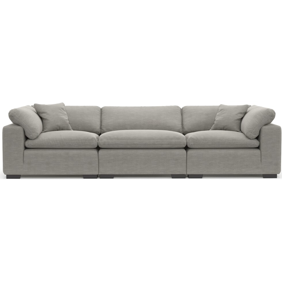 plush gray sofa   