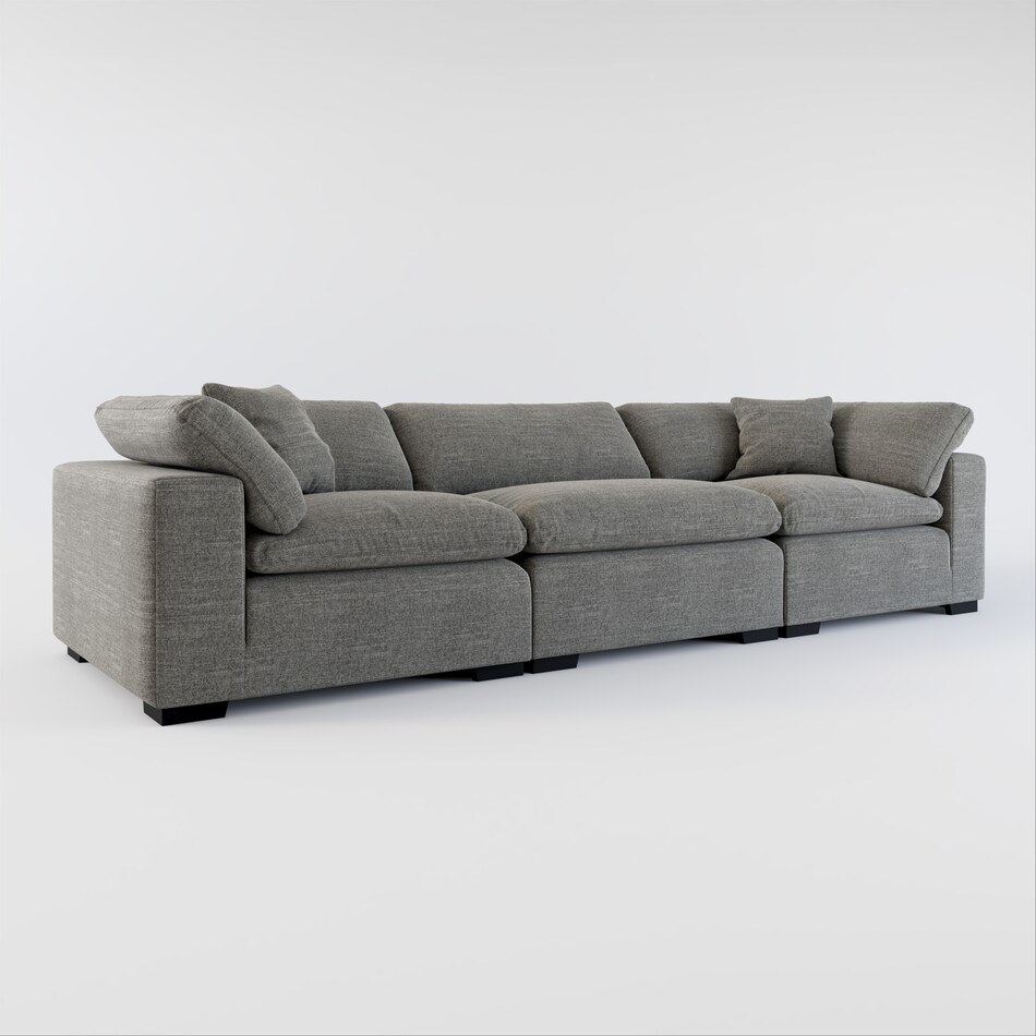 plush gray sofa   