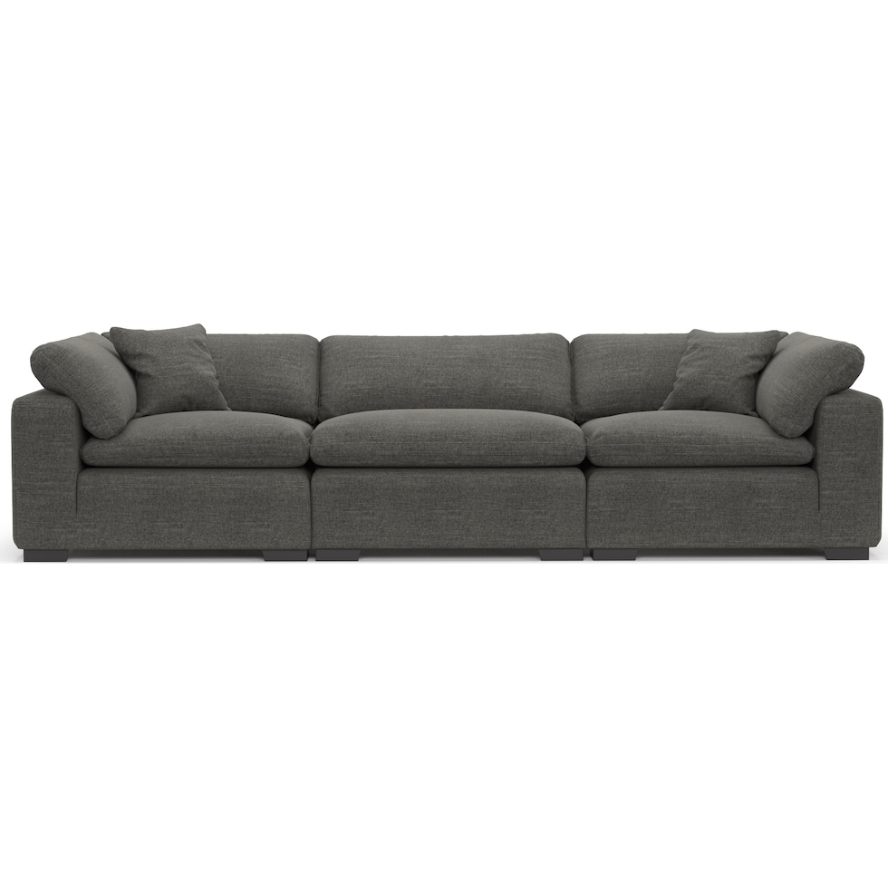 plush gray sofa   