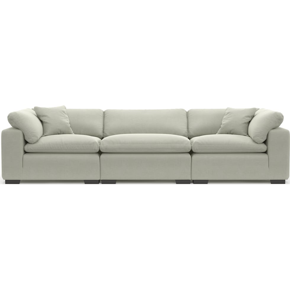 plush gray sofa   