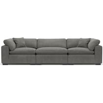 plush gray sofa   