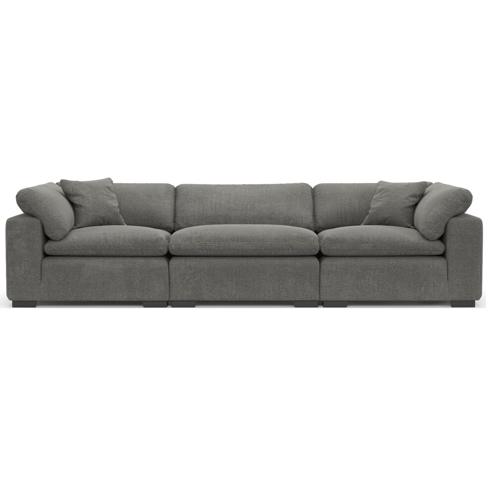 plush gray sofa   