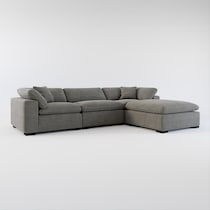 plush gray sofa   