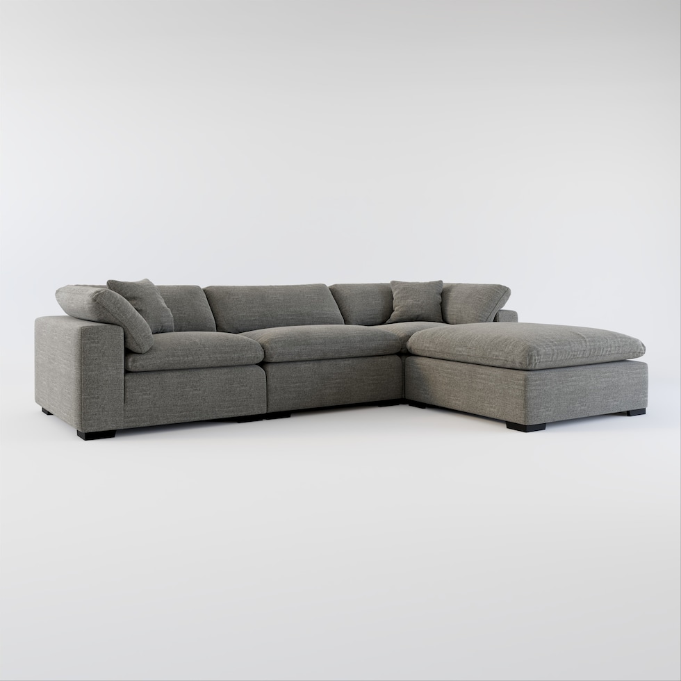 plush gray sofa   
