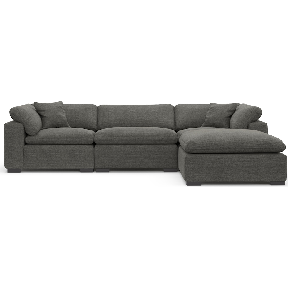 plush gray sofa   