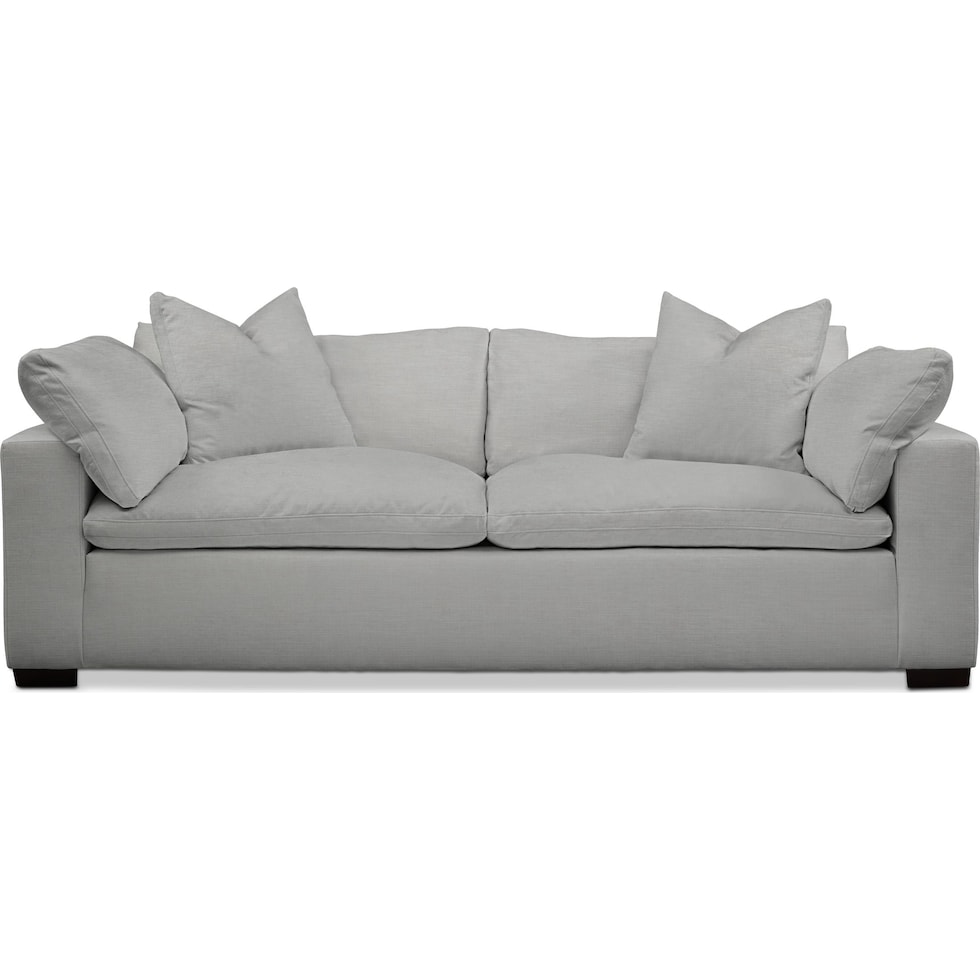 plush gray sofa   