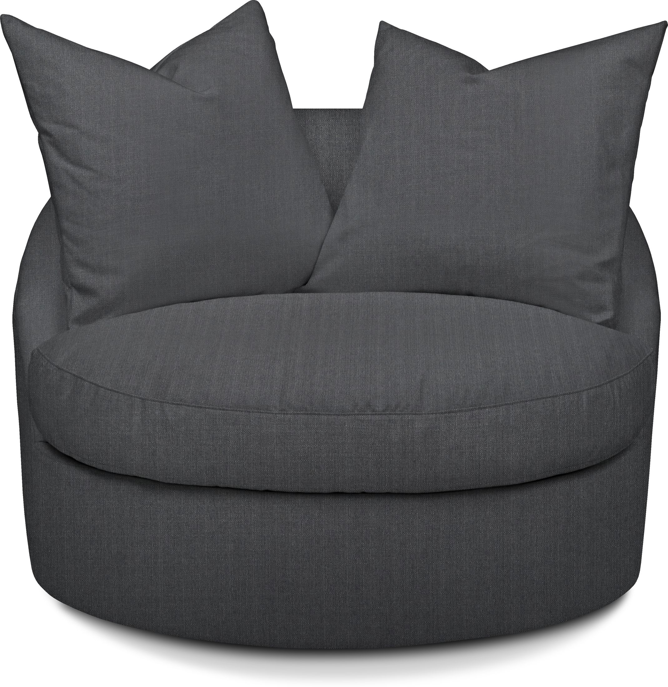 Plush Swivel Chair Depalma Charcoal Value City Furniture