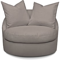 plush gray swivel chair   