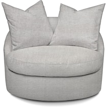 plush gray swivel chair   