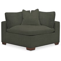 plush green corner chair   