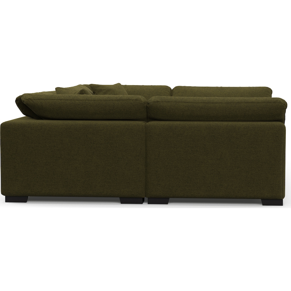 plush green sectional   