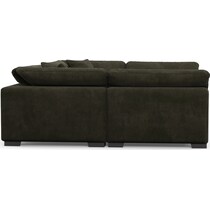 plush green sectional   