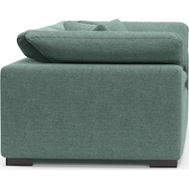 plush green sofa   