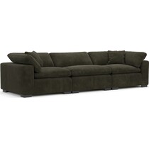 plush green sofa   