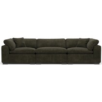 plush green sofa   