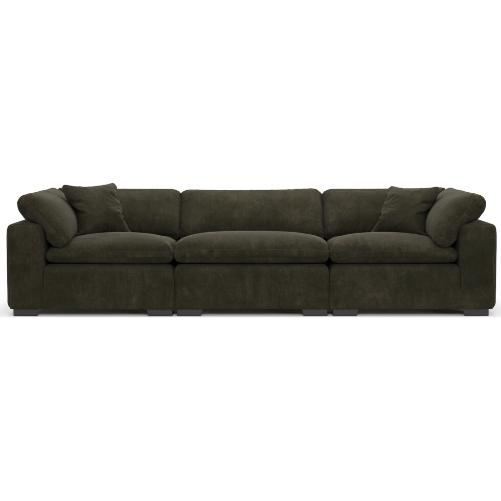 plush green sofa   