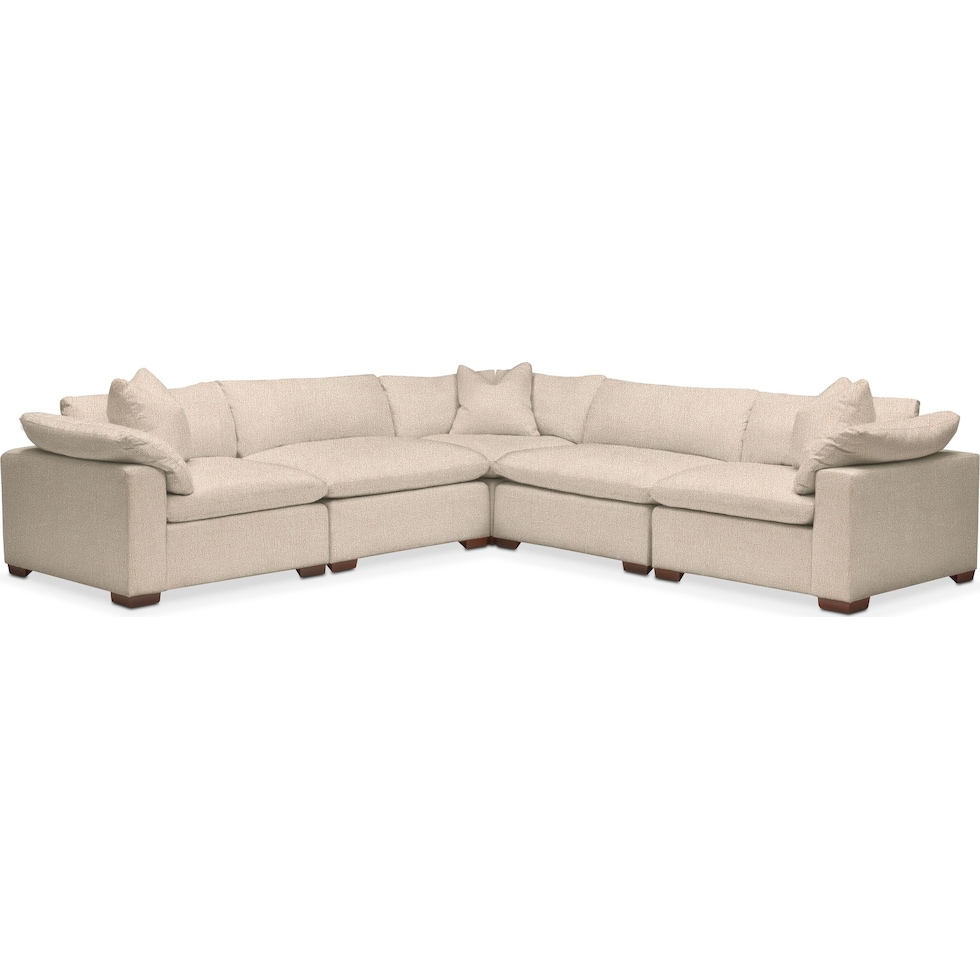 plush light brown  pc sectional   