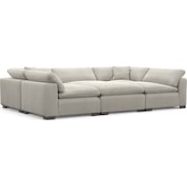 plush light brown  pc sectional   