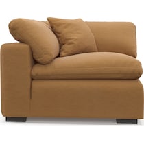 plush light brown corner chair   