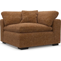 plush light brown corner chair   