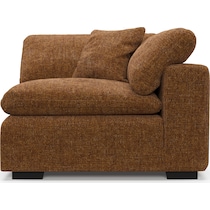 plush light brown corner chair   