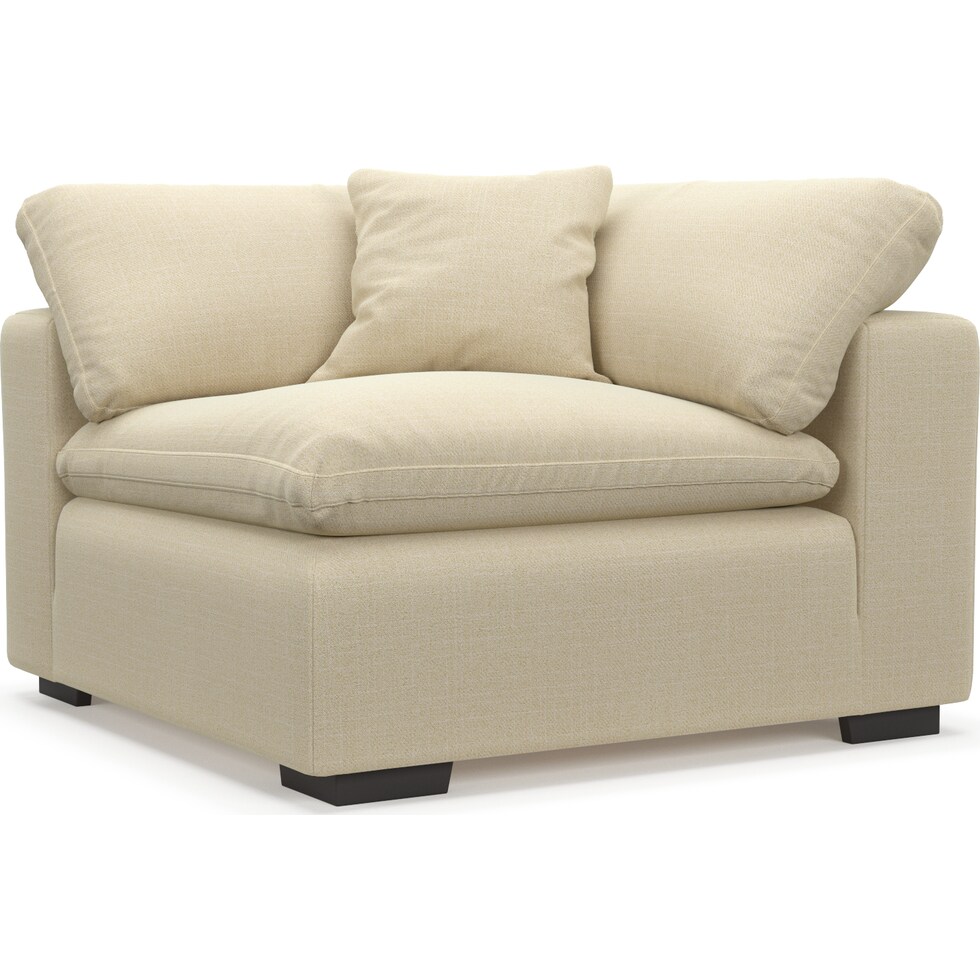 plush light brown corner chair   