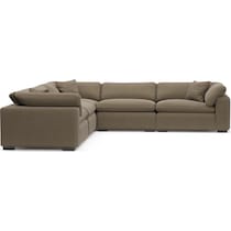 plush light brown sectional   