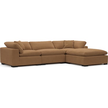 Plush 3-Piece Sectional and Ottoman