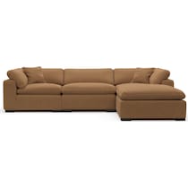 plush light brown sectional   