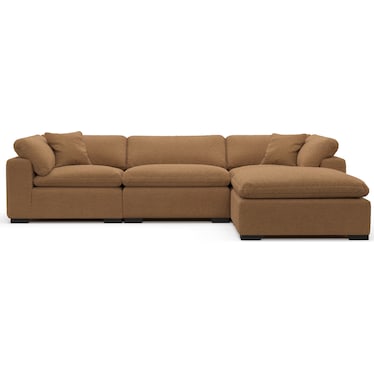 Plush 3-Piece Sectional and Ottoman