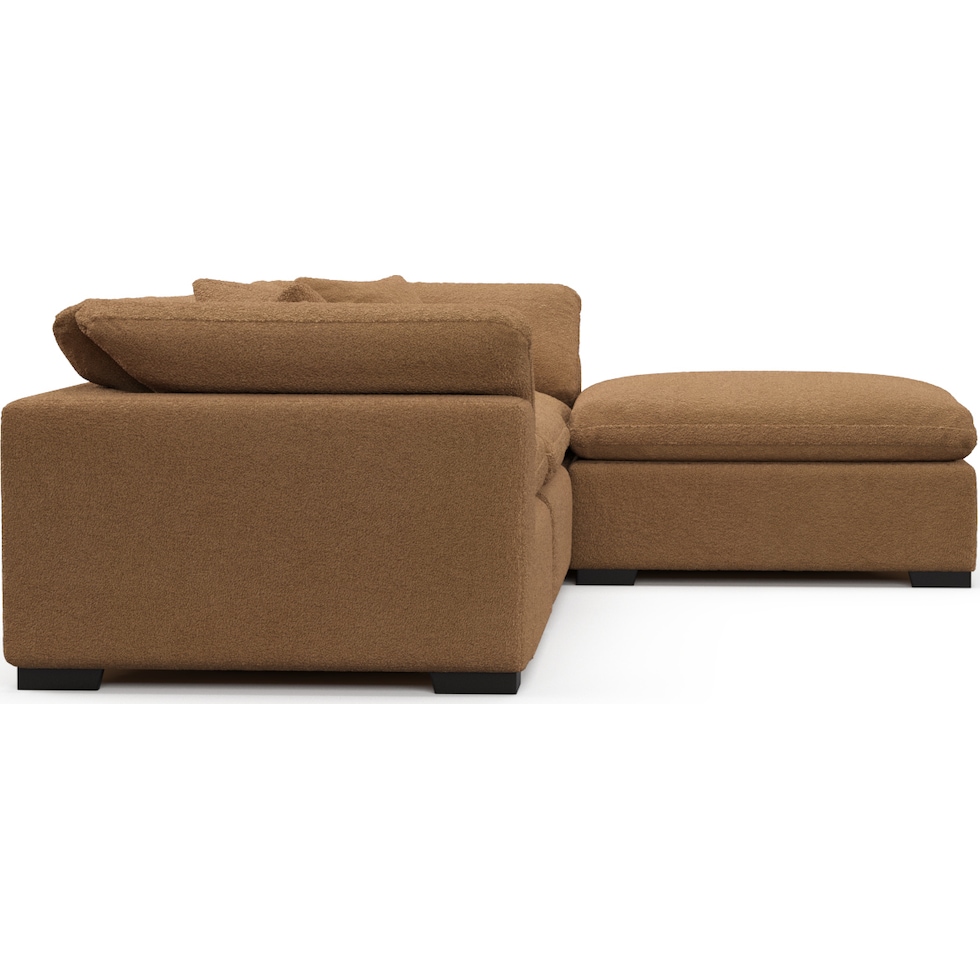 plush light brown sectional   