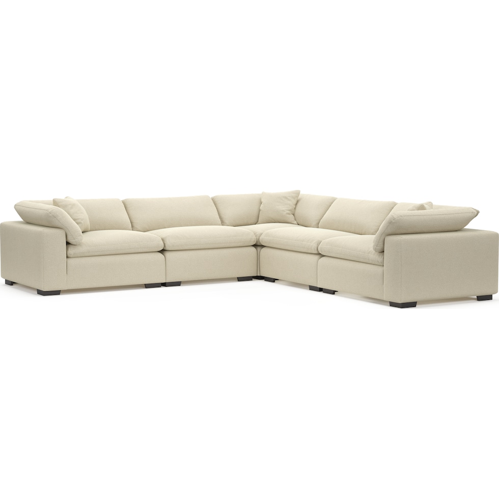 plush light brown sectional   