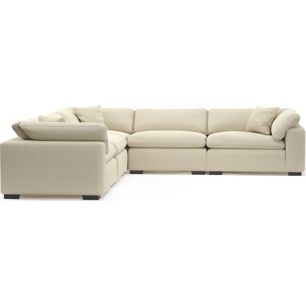 plush light brown sectional   