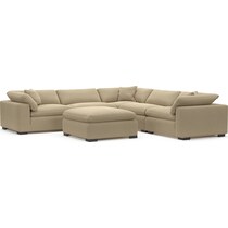 plush light brown sectional   