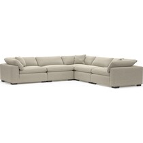 plush light brown sectional   