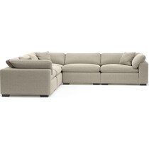 plush light brown sectional   